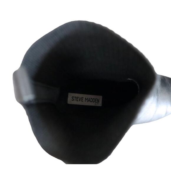 Steve Madden Black Leather Pointed Toe Tackle Ankle Boots Size 9 - Picture 12 of 14